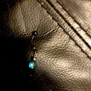 Blue handcrafted Swarovski crystal belly ring